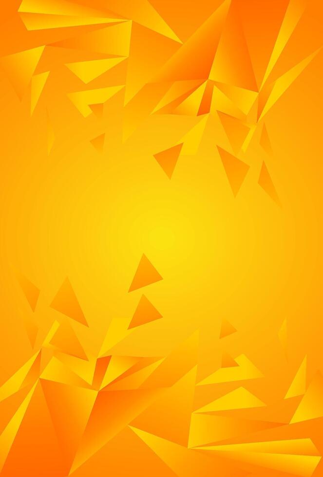 Abstract orange triangle background with place for text vector