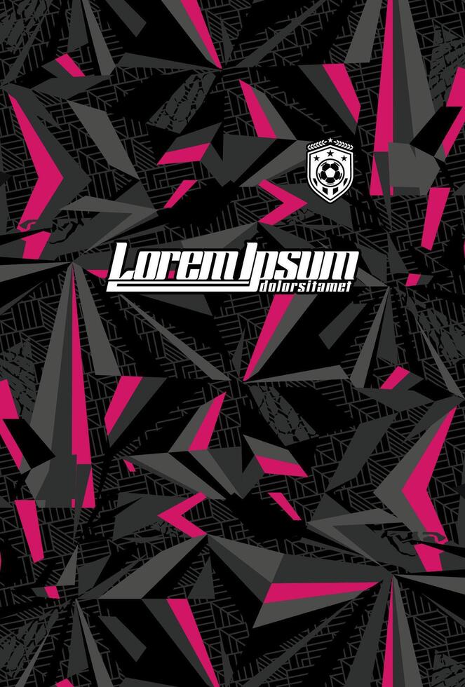 A black and pink background with geometric shapes vector