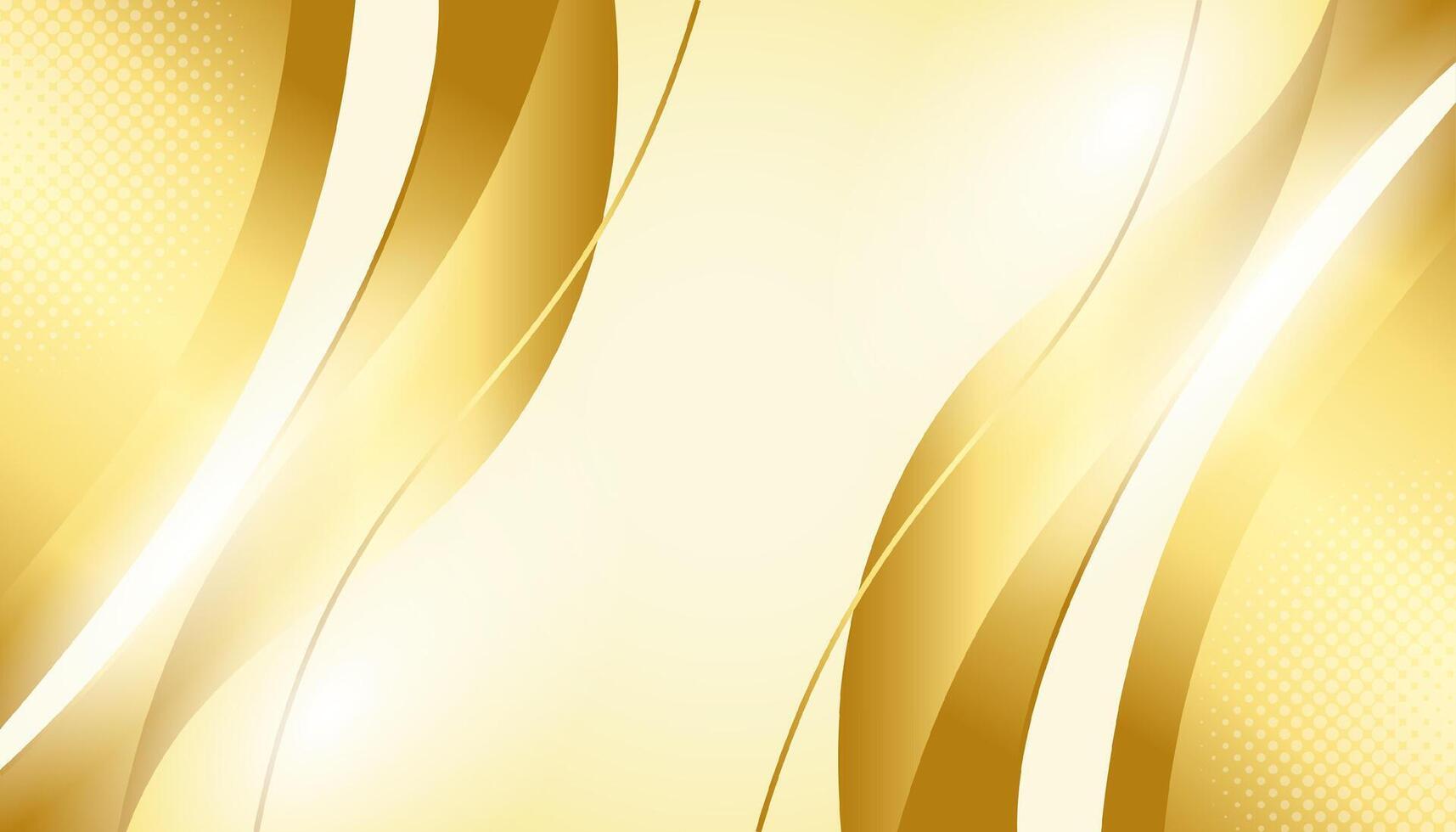 Abstract golden wavy background vector