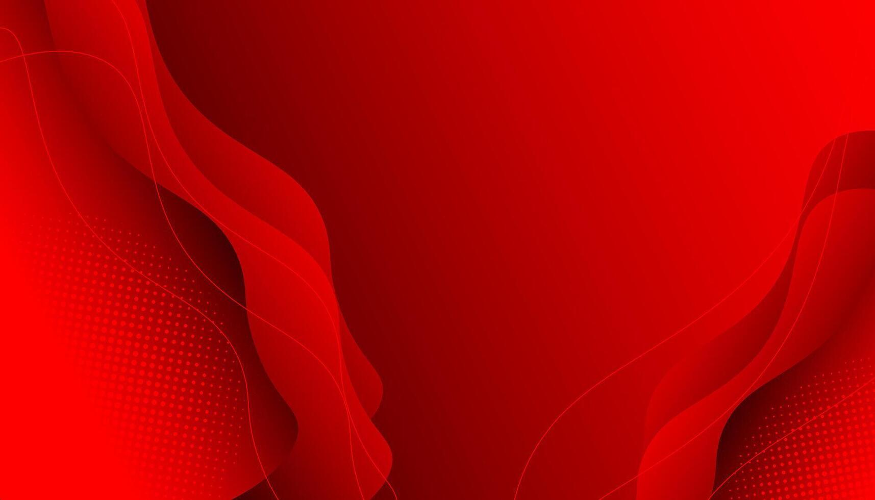 Red stylish wave background for business vector