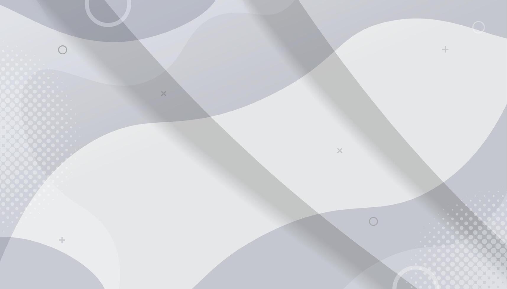 Abstract white and grey background with dynamic waves vector