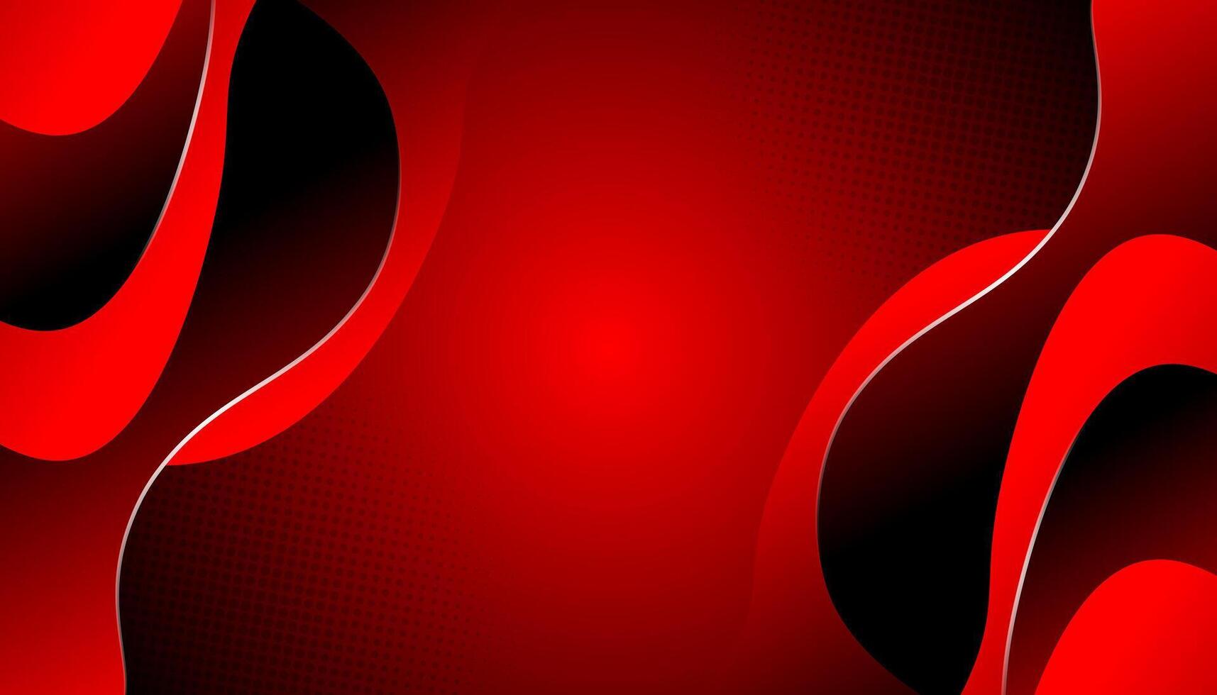 Modern abstract red background with dynamic waves vector