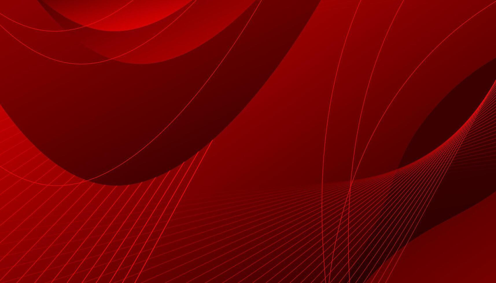 Modern abstract red background with dynamic waves vector
