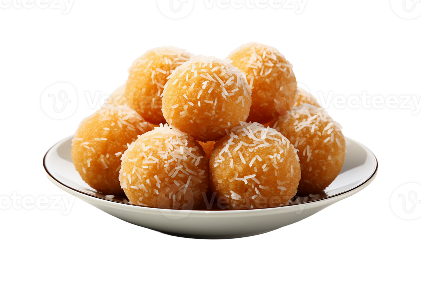 Atta Ladoo on transparent background. png