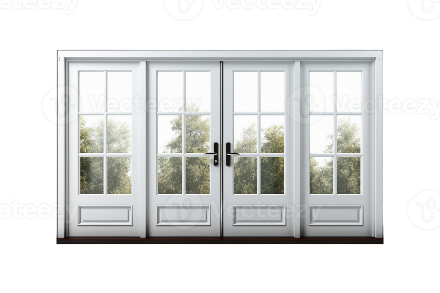 Aluminium Door Sections on transparent background. png