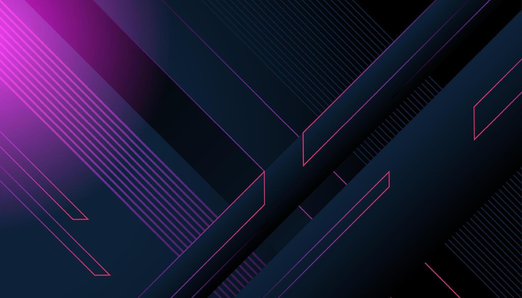 Dark Abstract Background with bright shining color lines vector