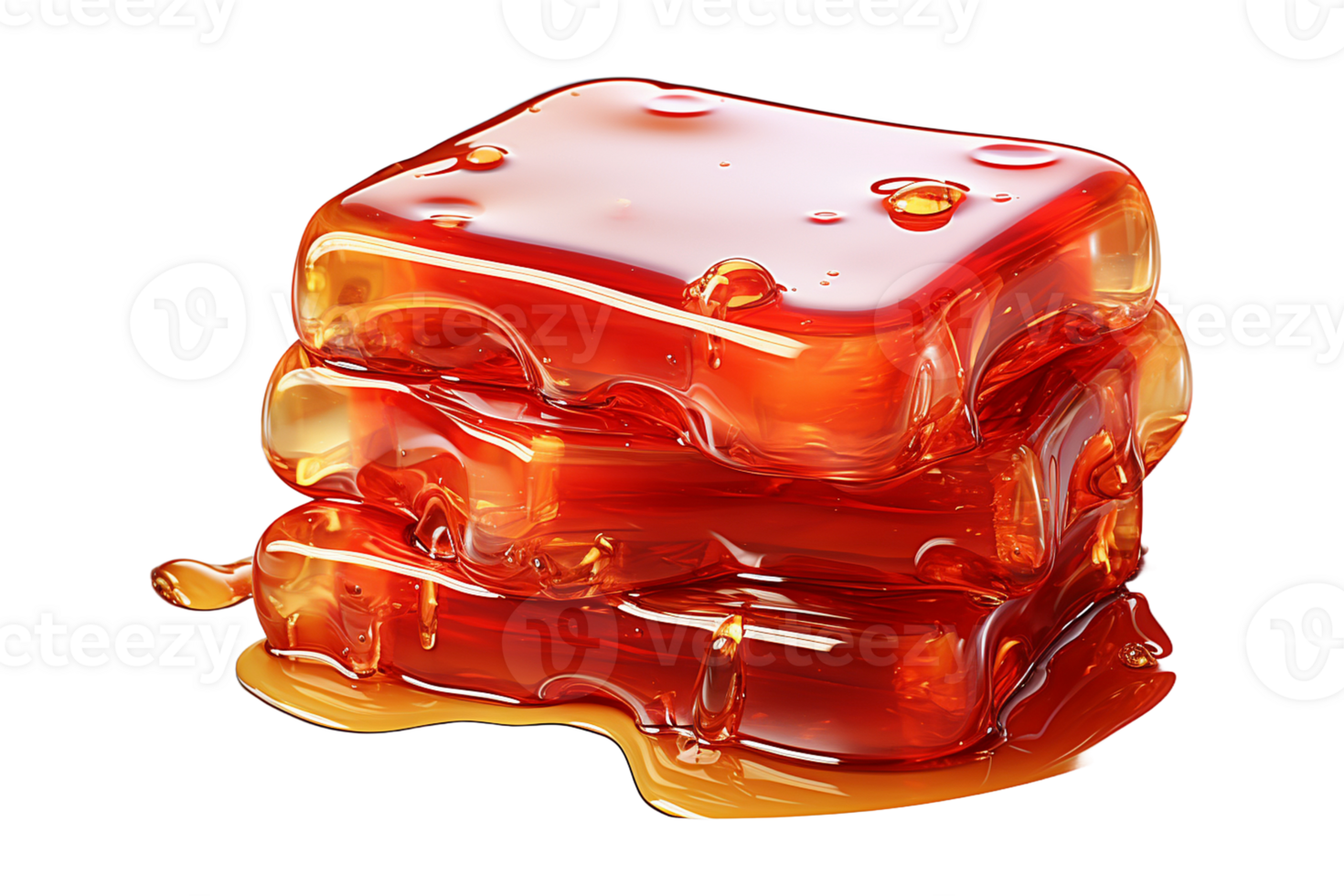 Apple Jelly on transparent background. png