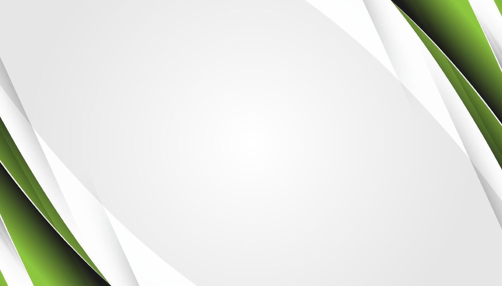 Gradient green curve on a white background vector