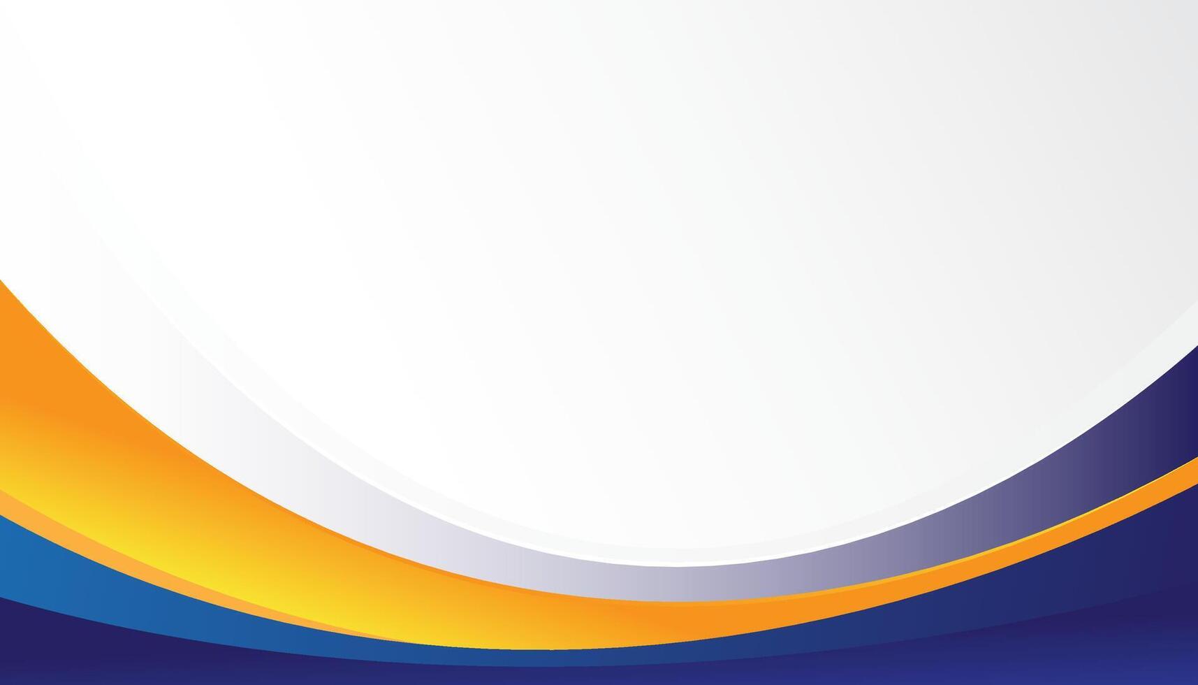 Stylish beautiful blue and orange wave flowing design background vector