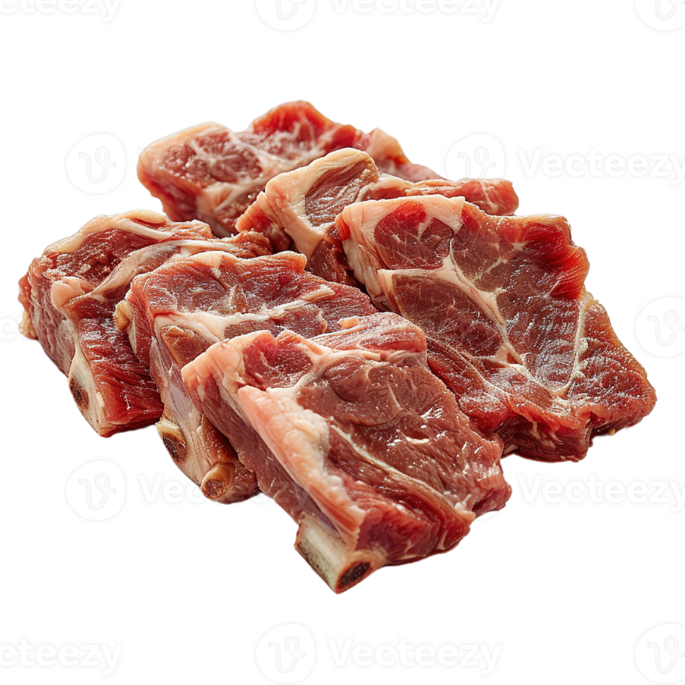 Beef chops isolated on transparent background png