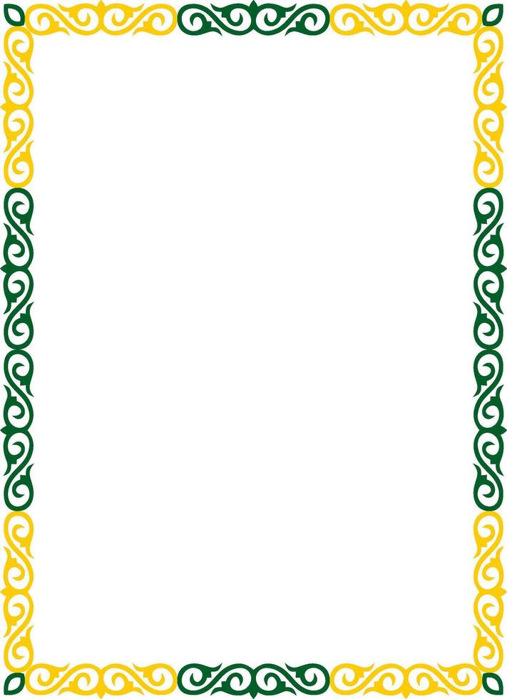 colored square Kazakh national ornament. Ethnic pattern of the peoples of the Great Steppe, vector
