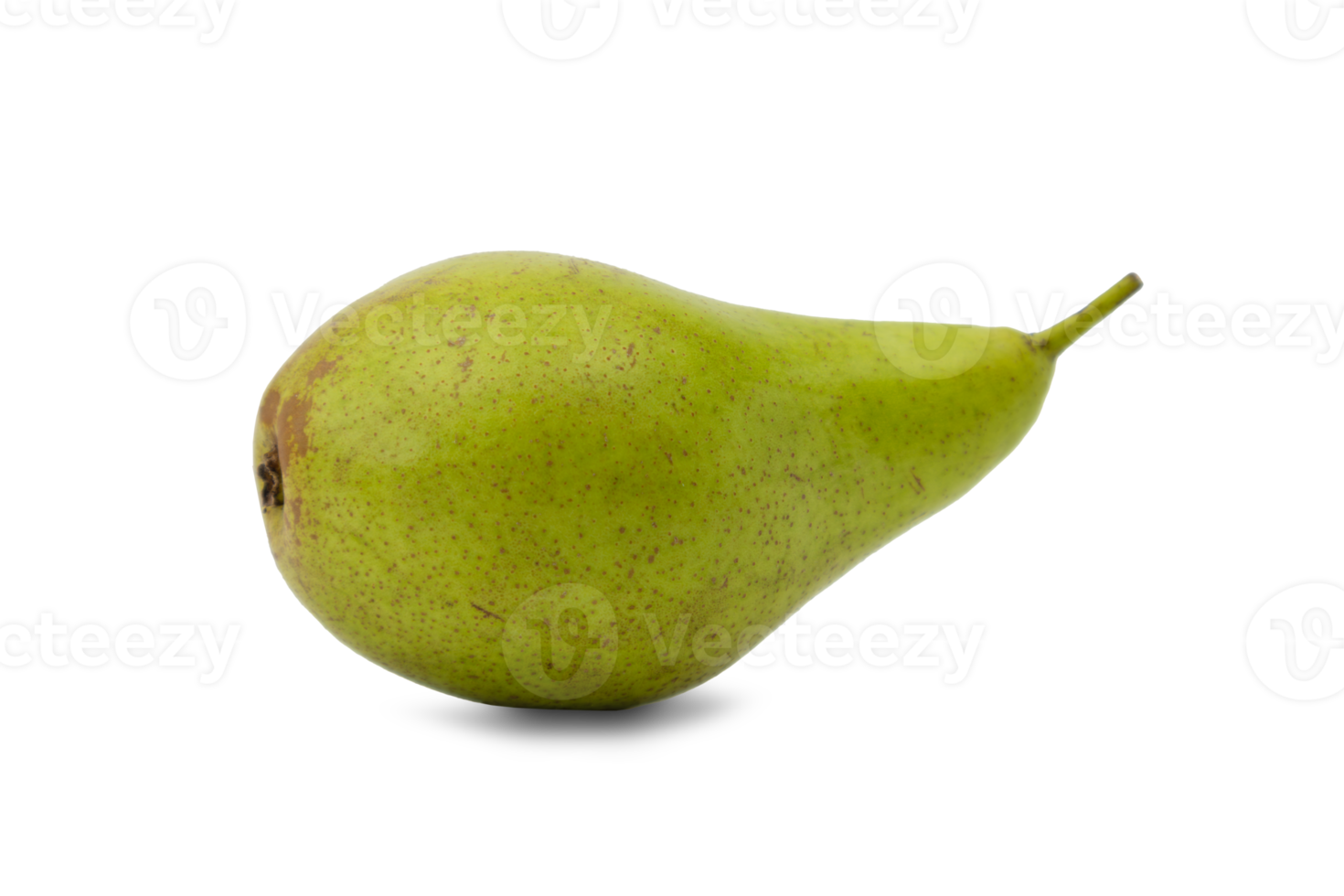 Fresh green pear isolated on transparent background for culinary use or healthy snacking png