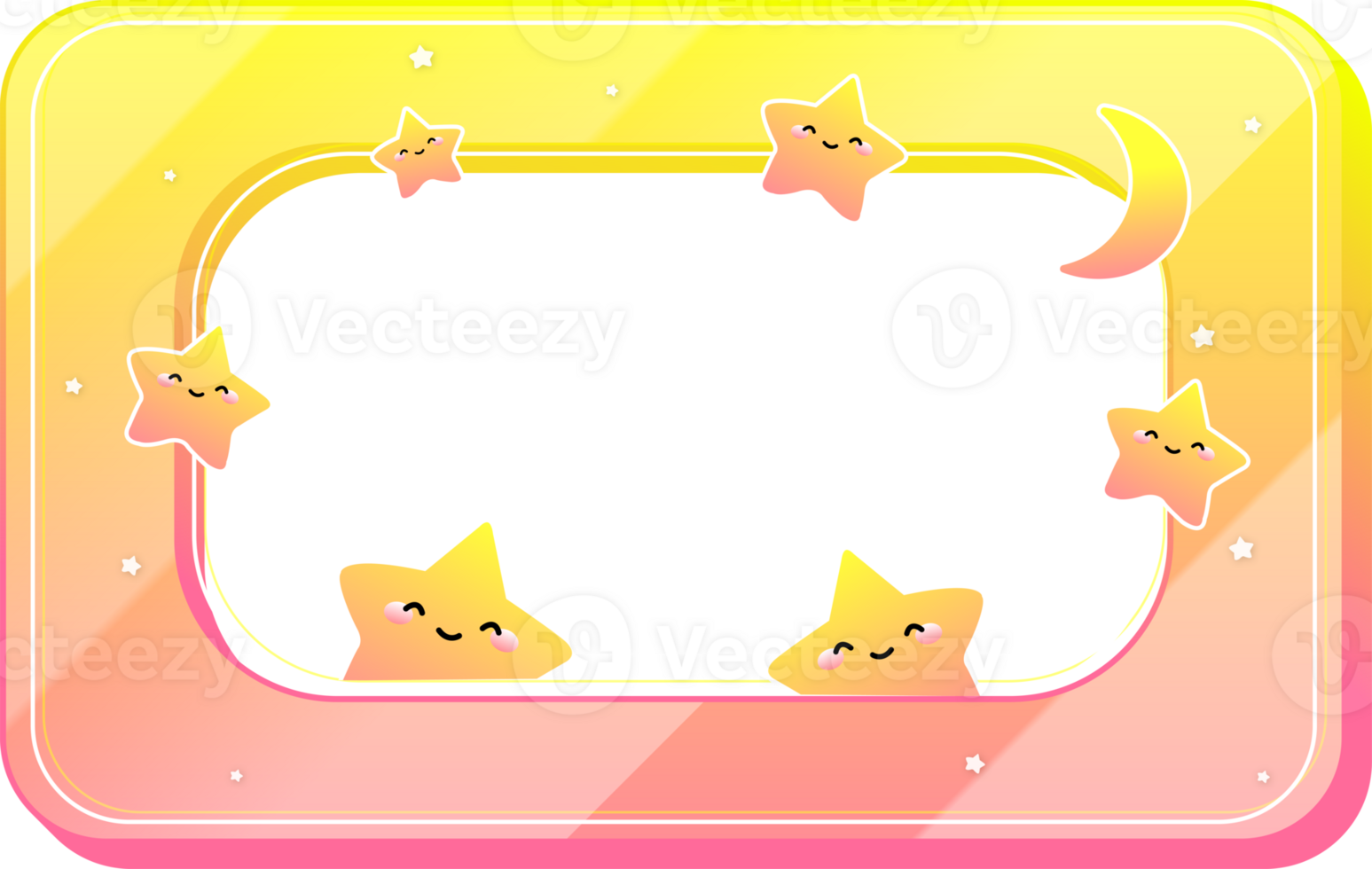 Kawaii Star, Frame border decoration png