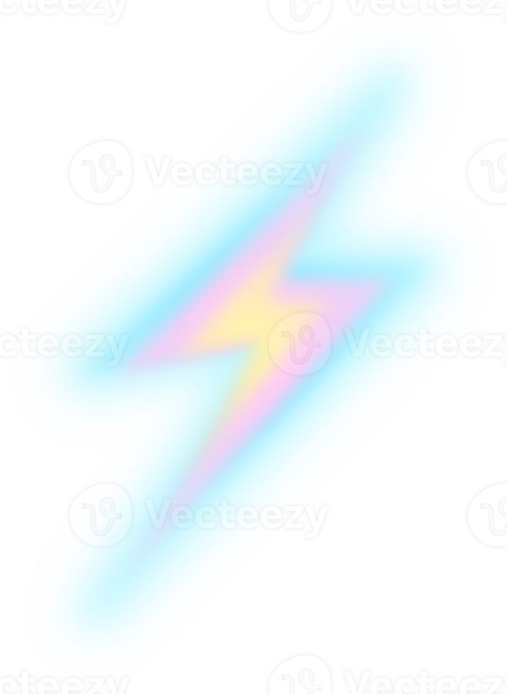 Retro Thunder Dreamy airbrushed gradient Illustration png