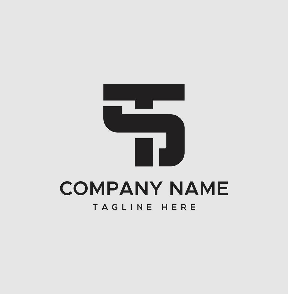 Letter TS logo and monogram, with icon design vector
