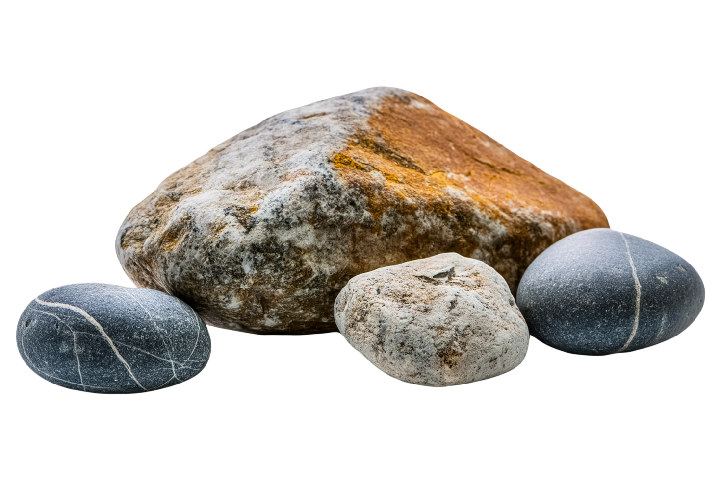 Rock stones pile isolated on a transparent background. png