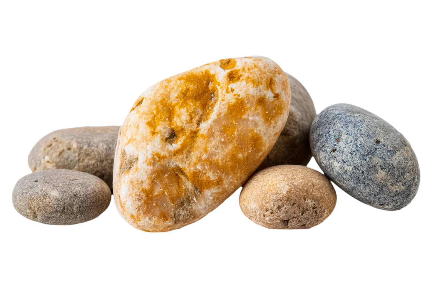 Stones pile isolated on a transparent background. png