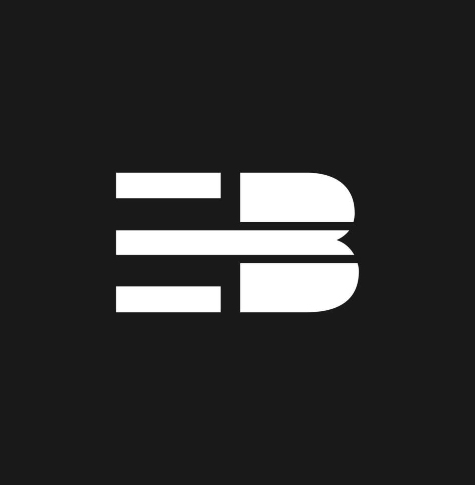 EB letter and monogram logo and icon design vector