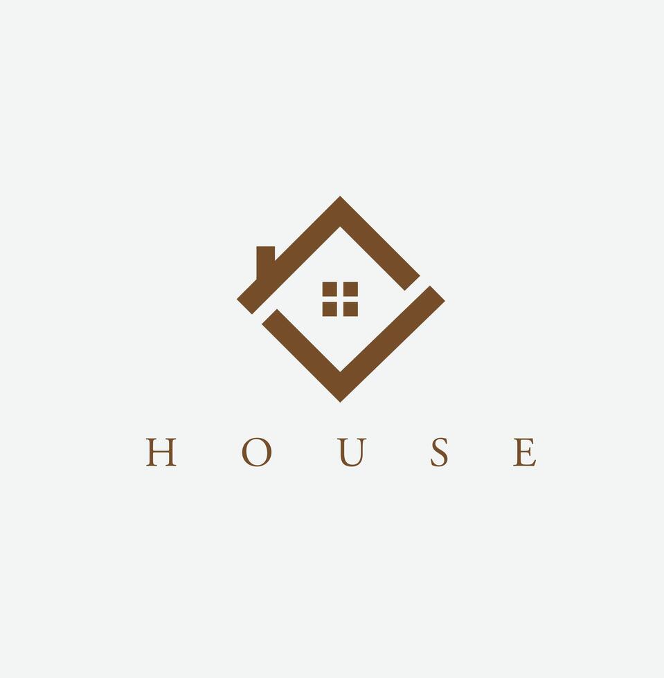 House logo design template, real estate logo inspiration vector
