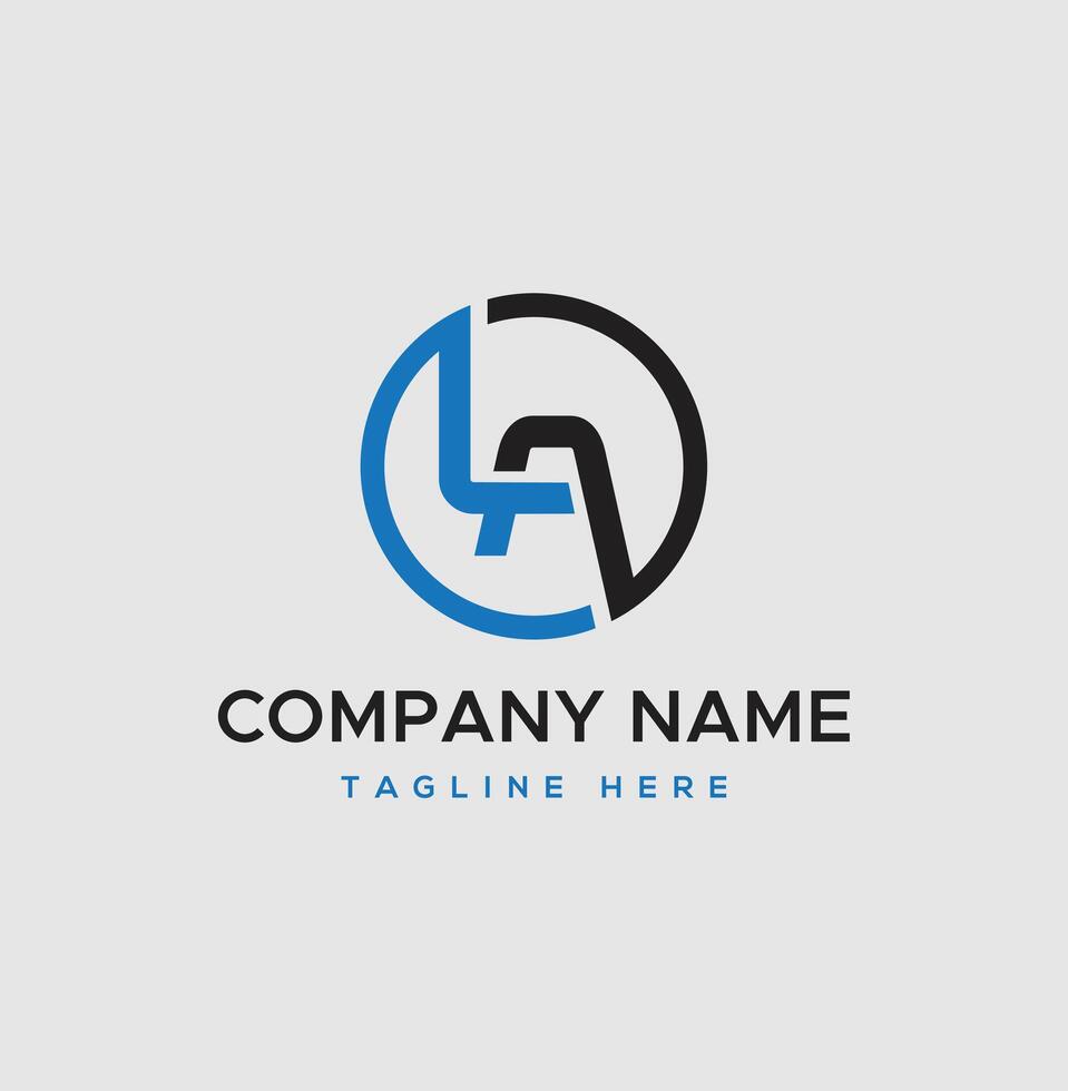 LA monogram and letter icon design with template vector