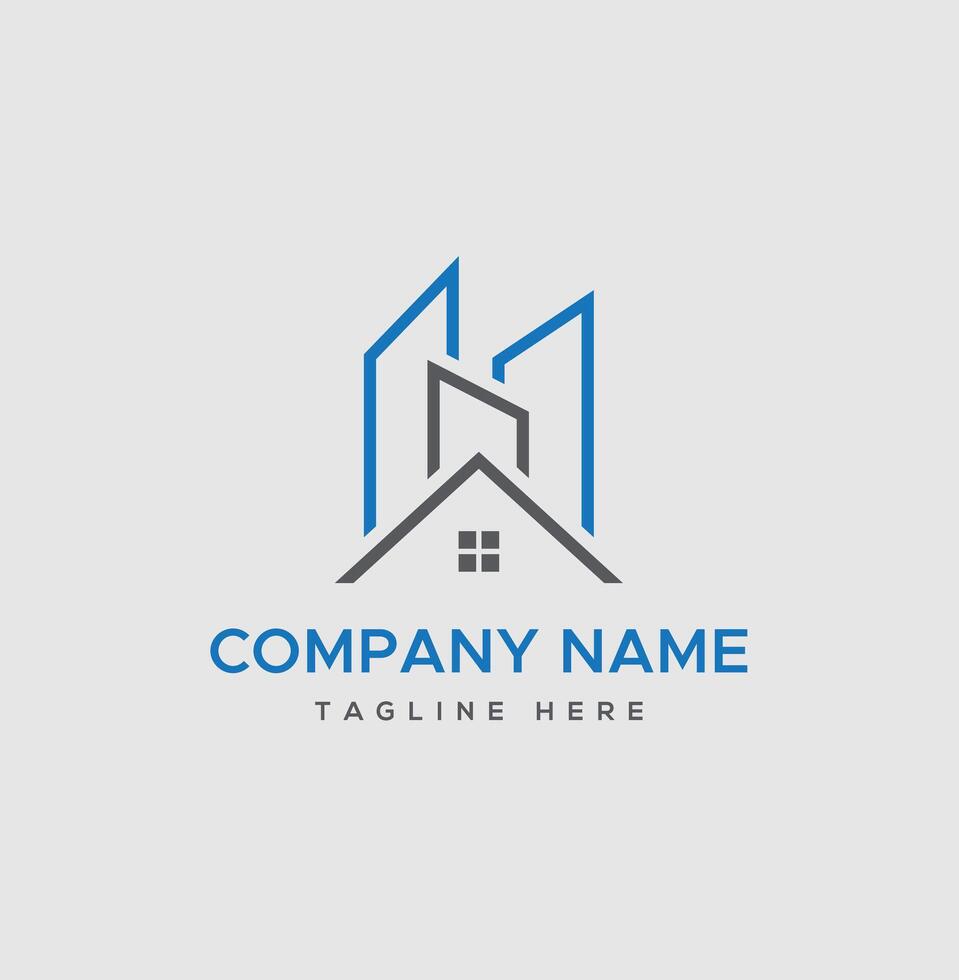 Home property logo design template with creative modern concept vector