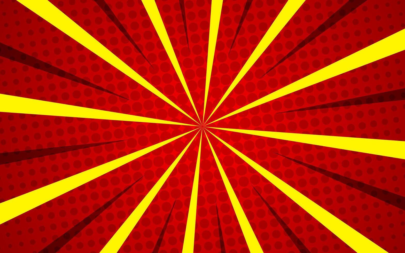 comic sunburst effect background with halftone. vector
