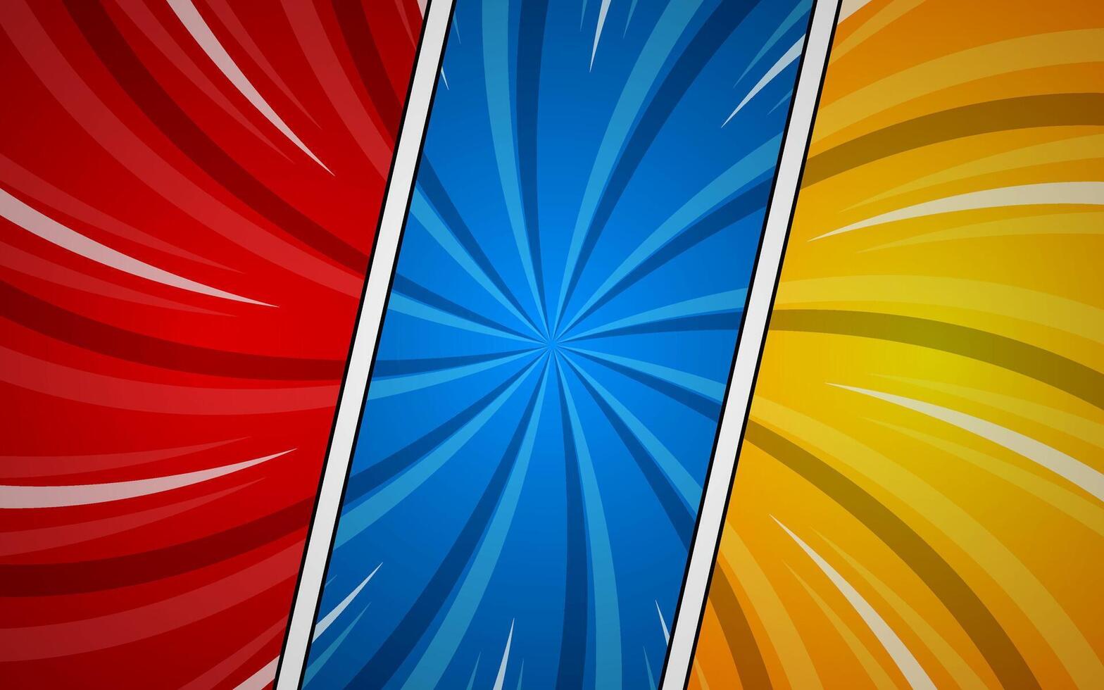 Colored page comic pop art background vector