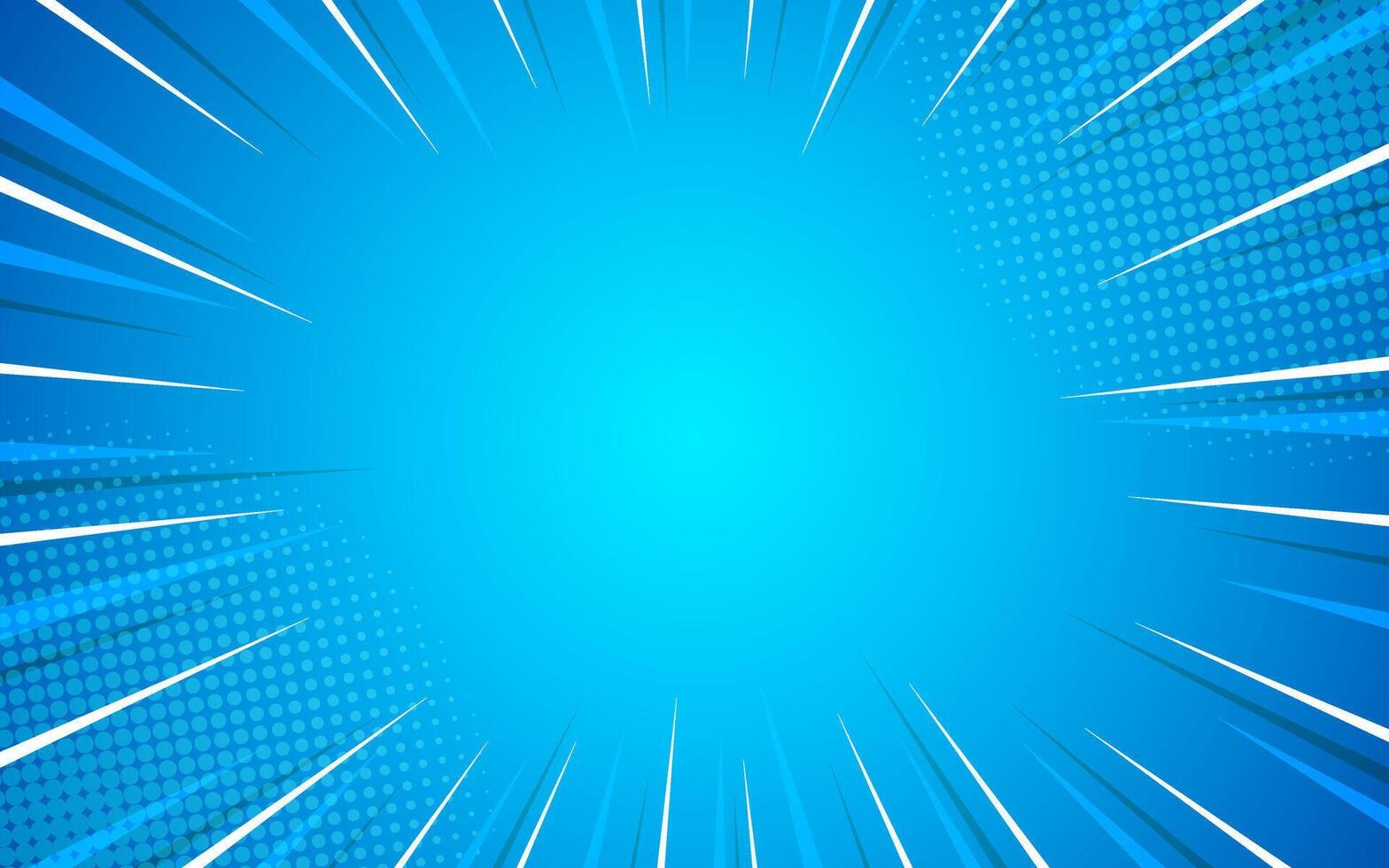 Comic abstract blue background Comic Syle vector