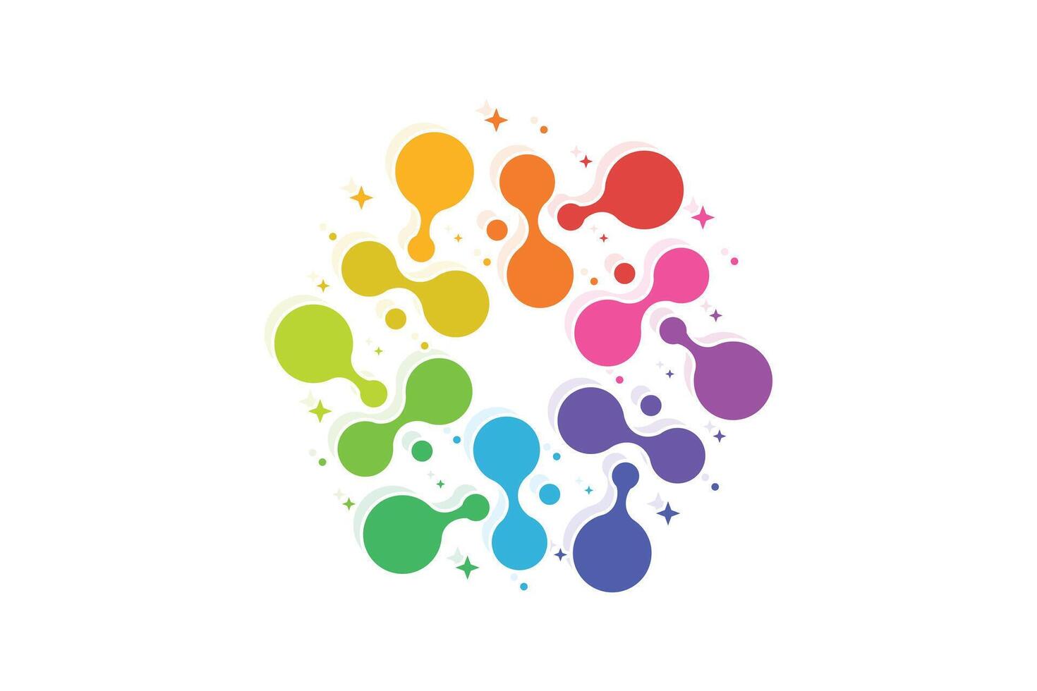 community logo with modern concept design vector