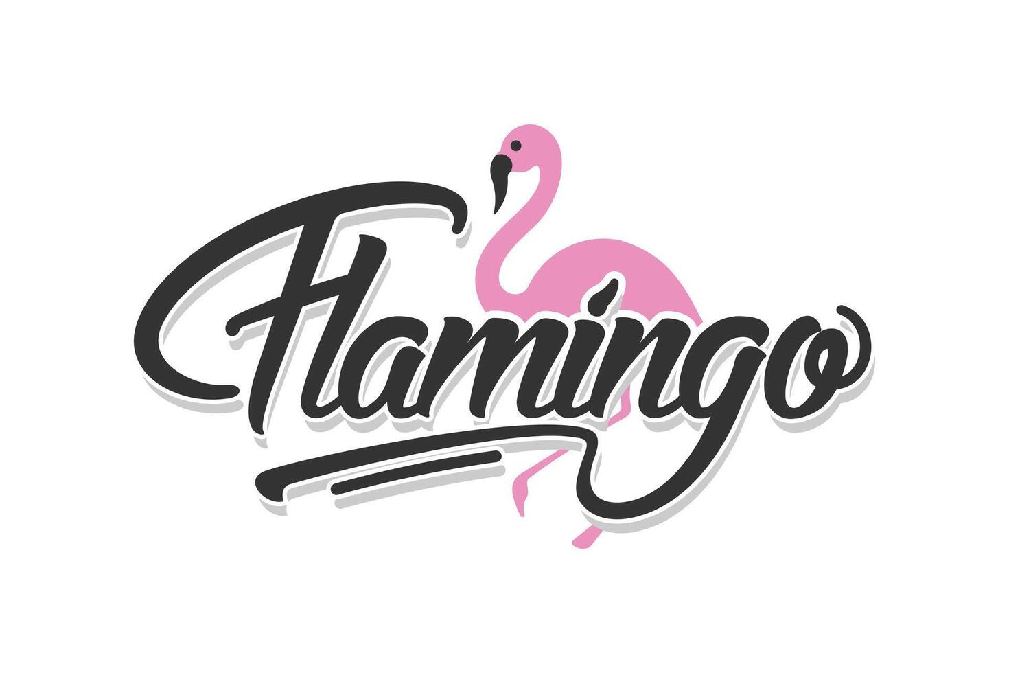 Flamingo logo design modern creative concept vector