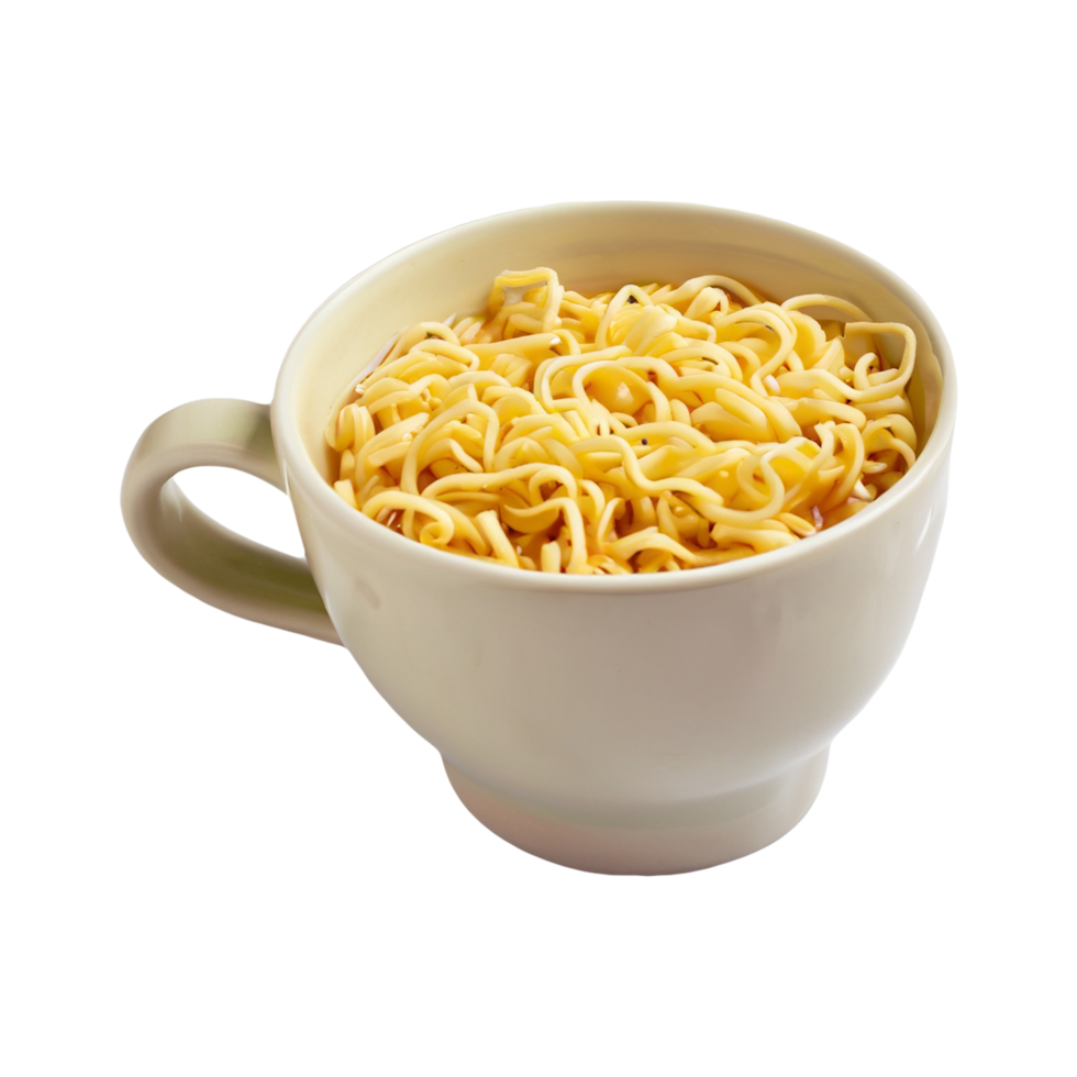 Noodles in a cup isolated on a transparent background. png