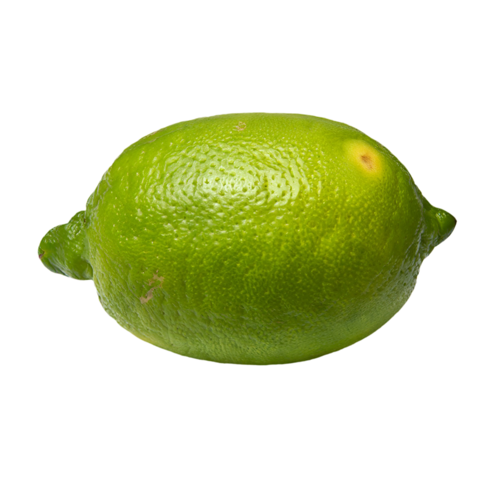 A grade Green Lemon isolated on a transparent background. png