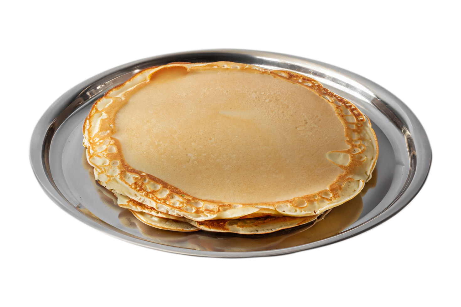 Pancakes on a plate isolated on a transparent background. png