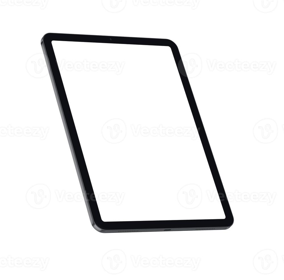 white screen 3d view tablet on white background photo