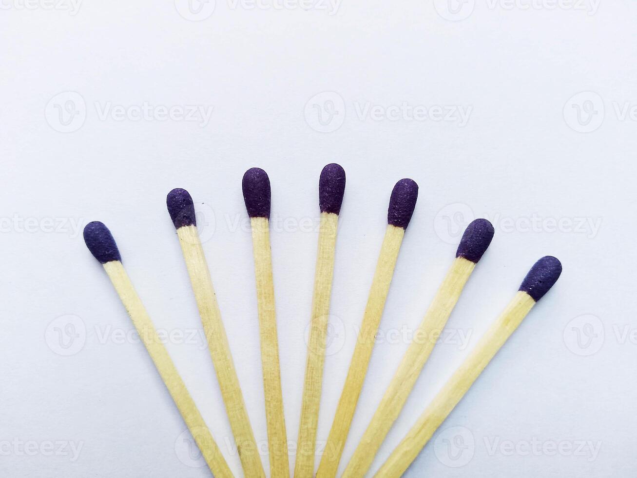 group of Match Sticks isolated on white background photo