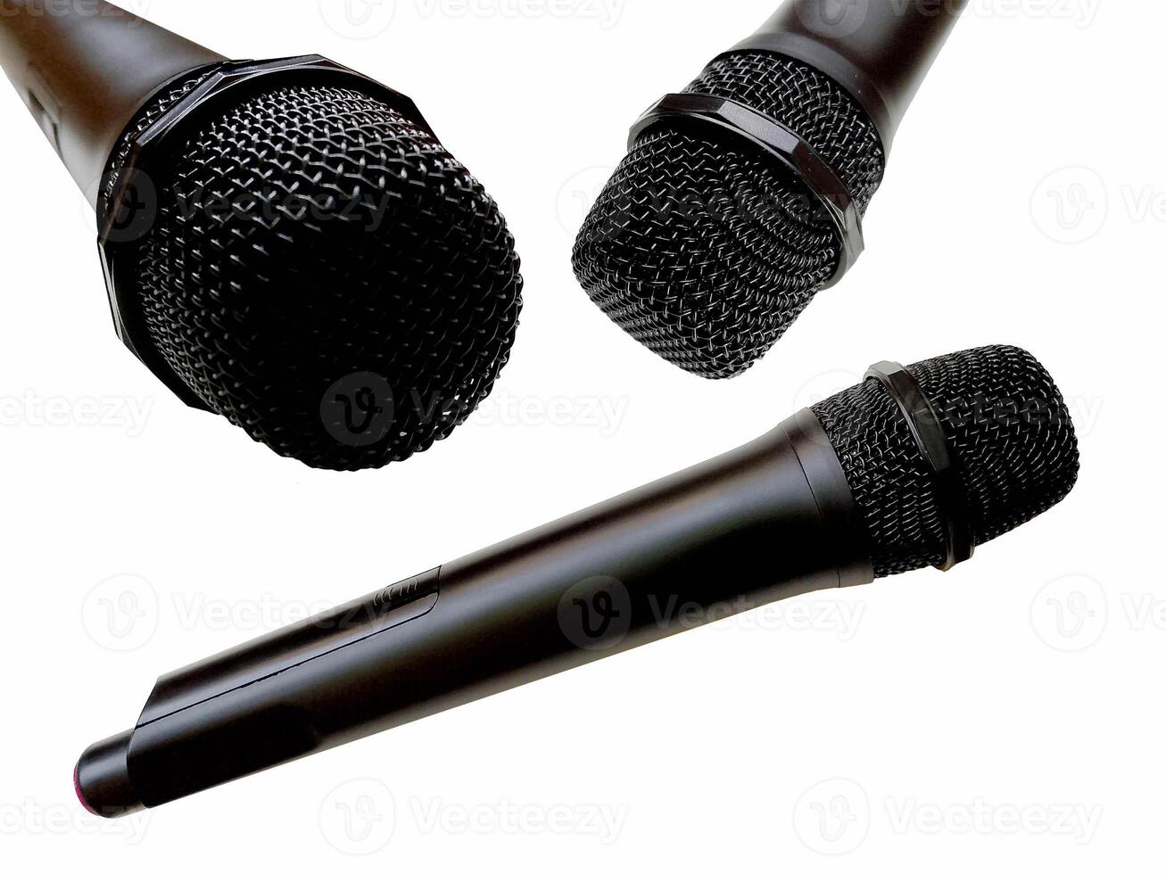 Closeup view of Black Mic isolated on white background photo