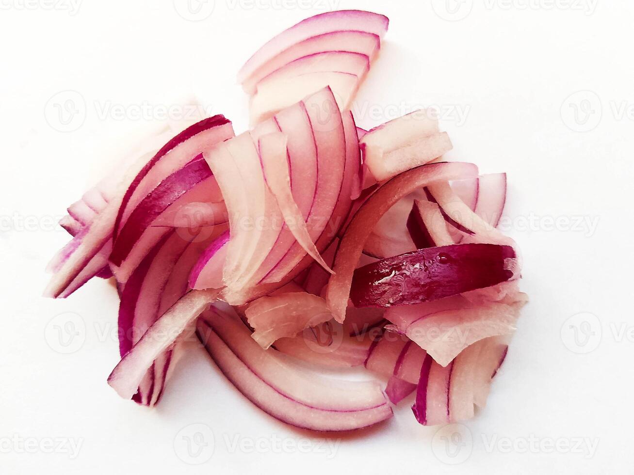 Onion Sliced isolated on white background photo