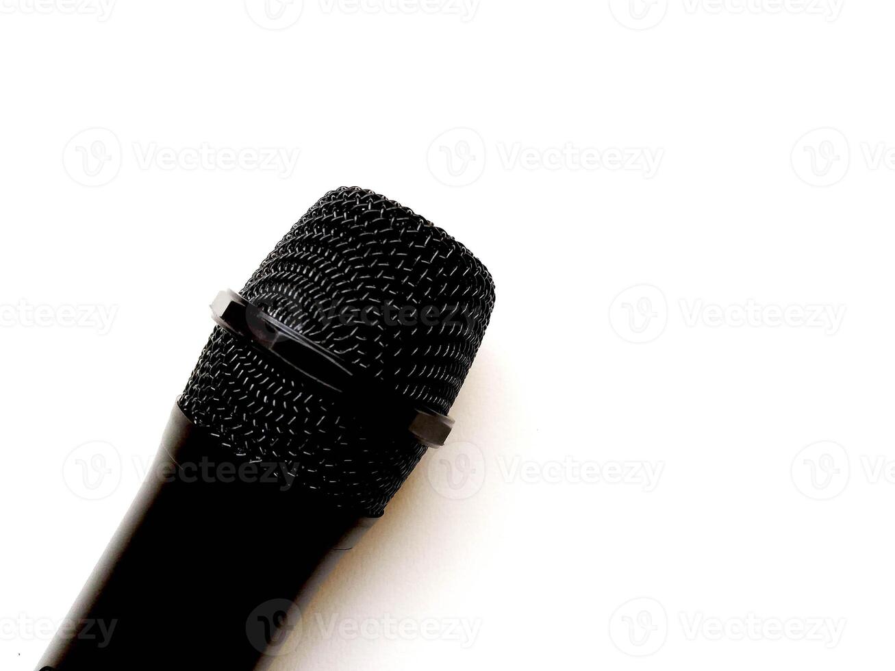 Closeup view of Black Mic isolated on white background photo