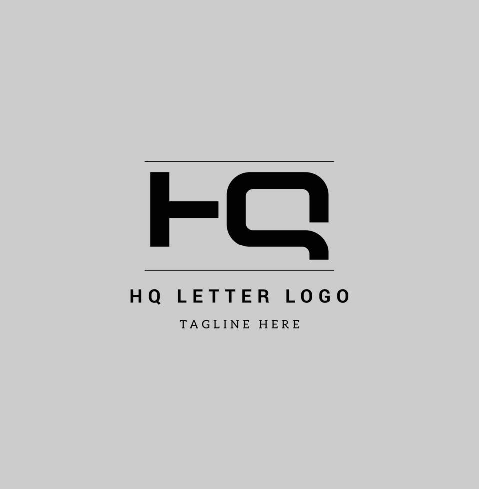 HQ letter logo and icon design vector