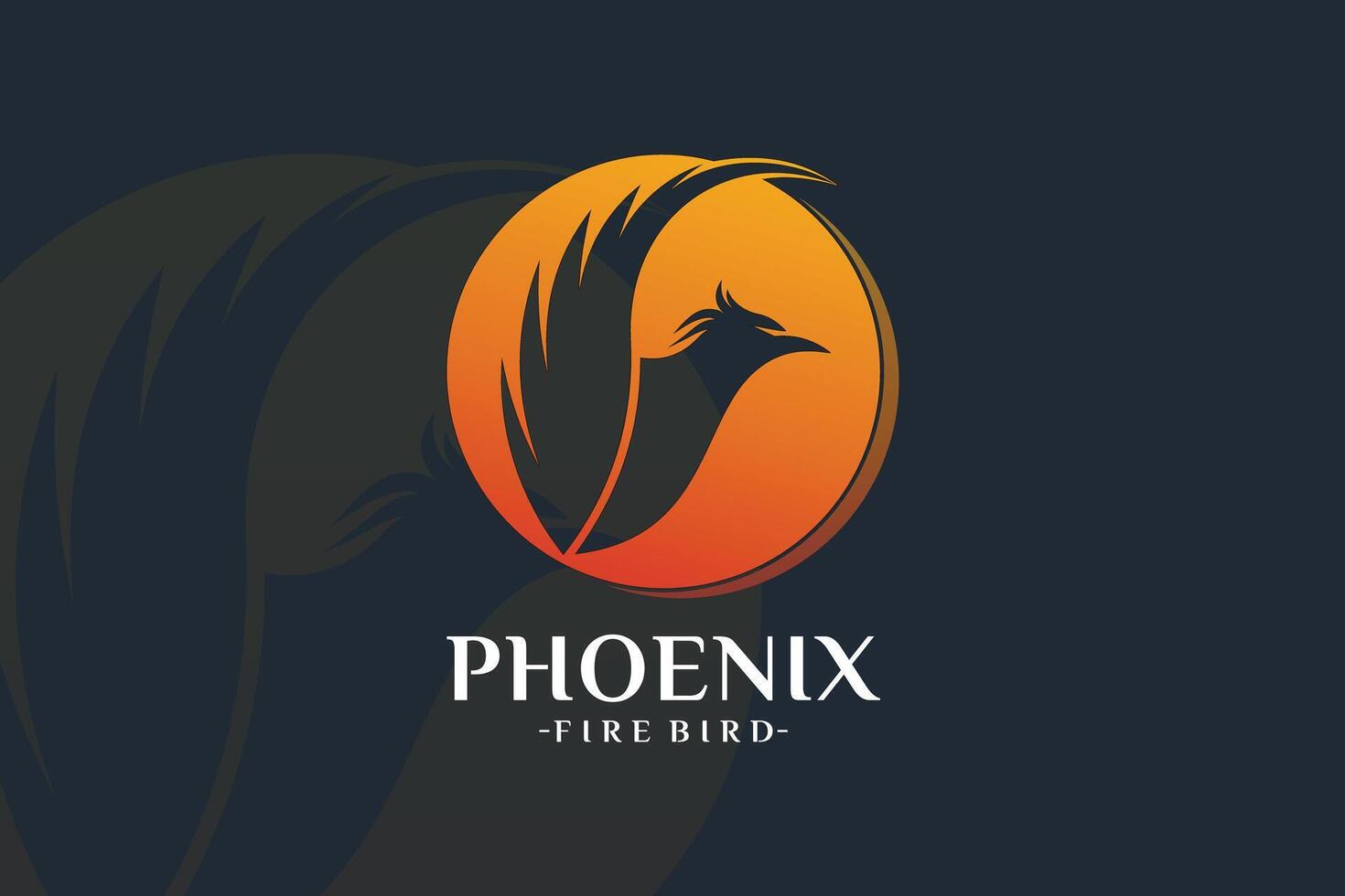 Phoenix fire bird logo design unique concept Premium Part 1 vector