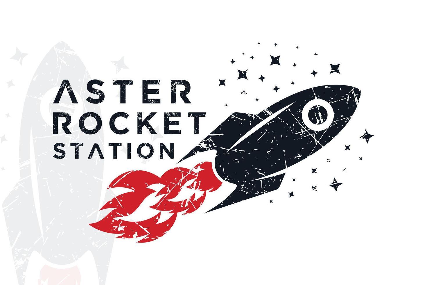 Minimalist simple rocket logo design creative concept vector