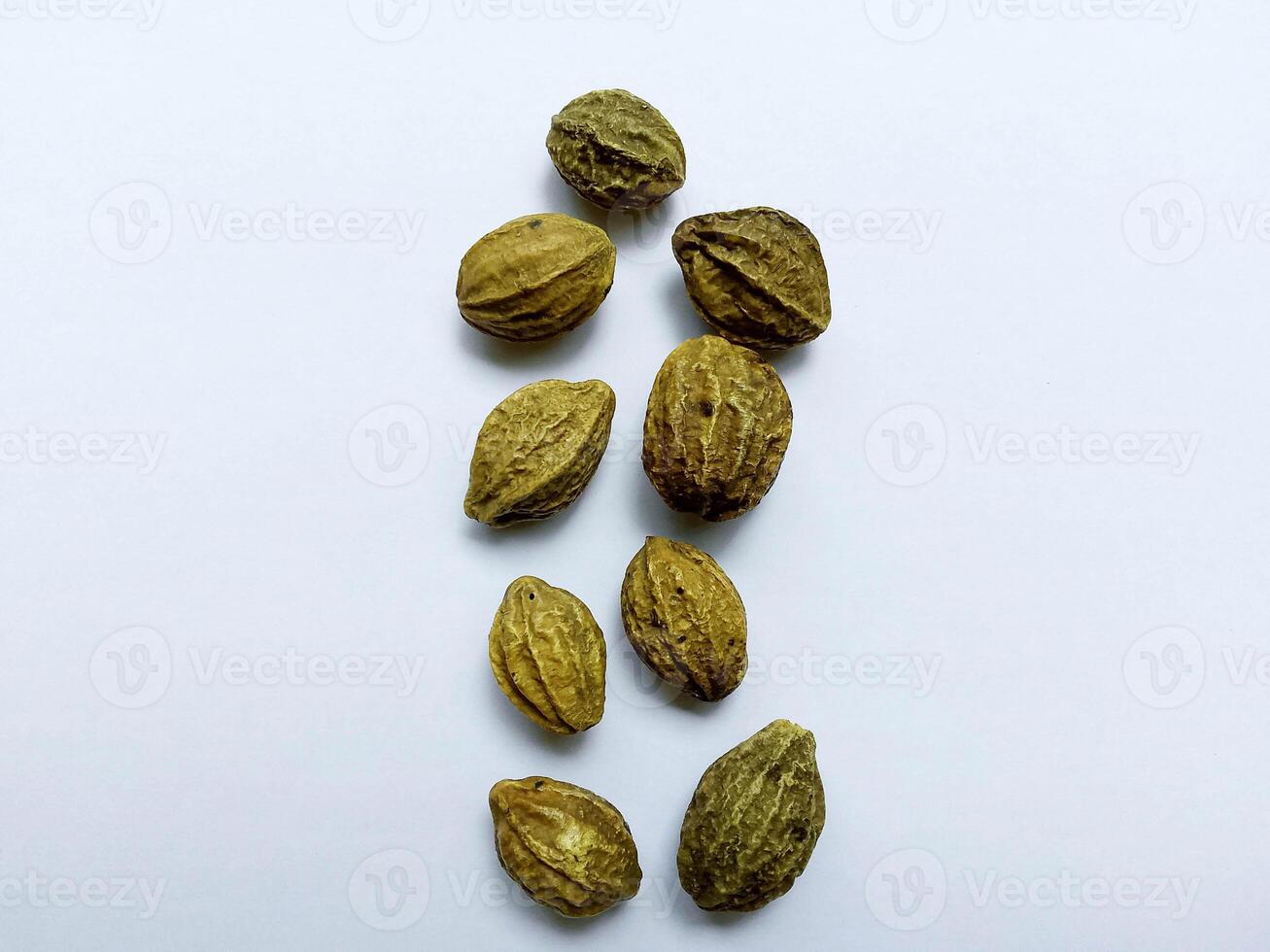Chebulic Myrobala - Sabz Hareer isolated on white background photo