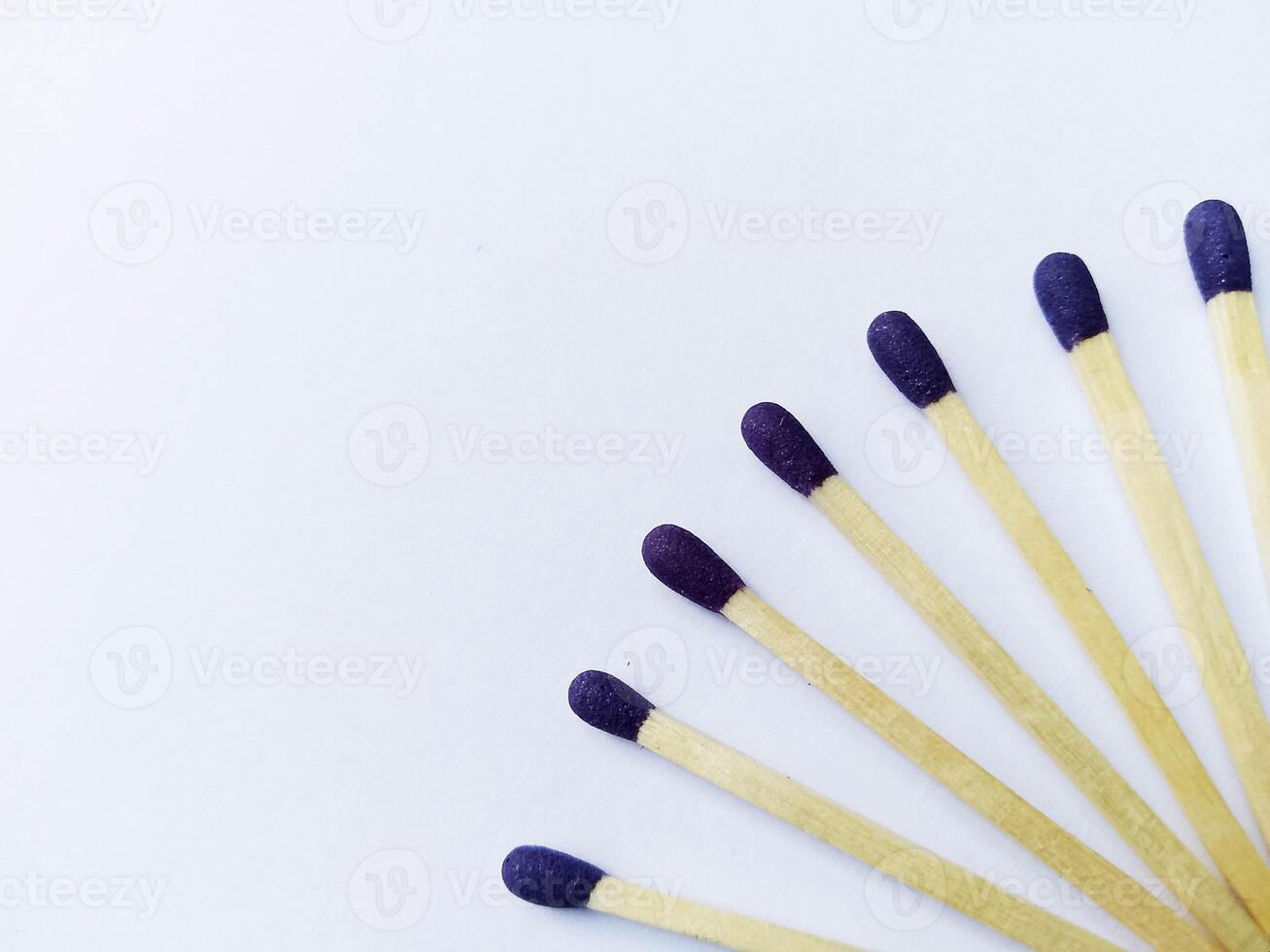 group of Match Sticks isolated on white background photo