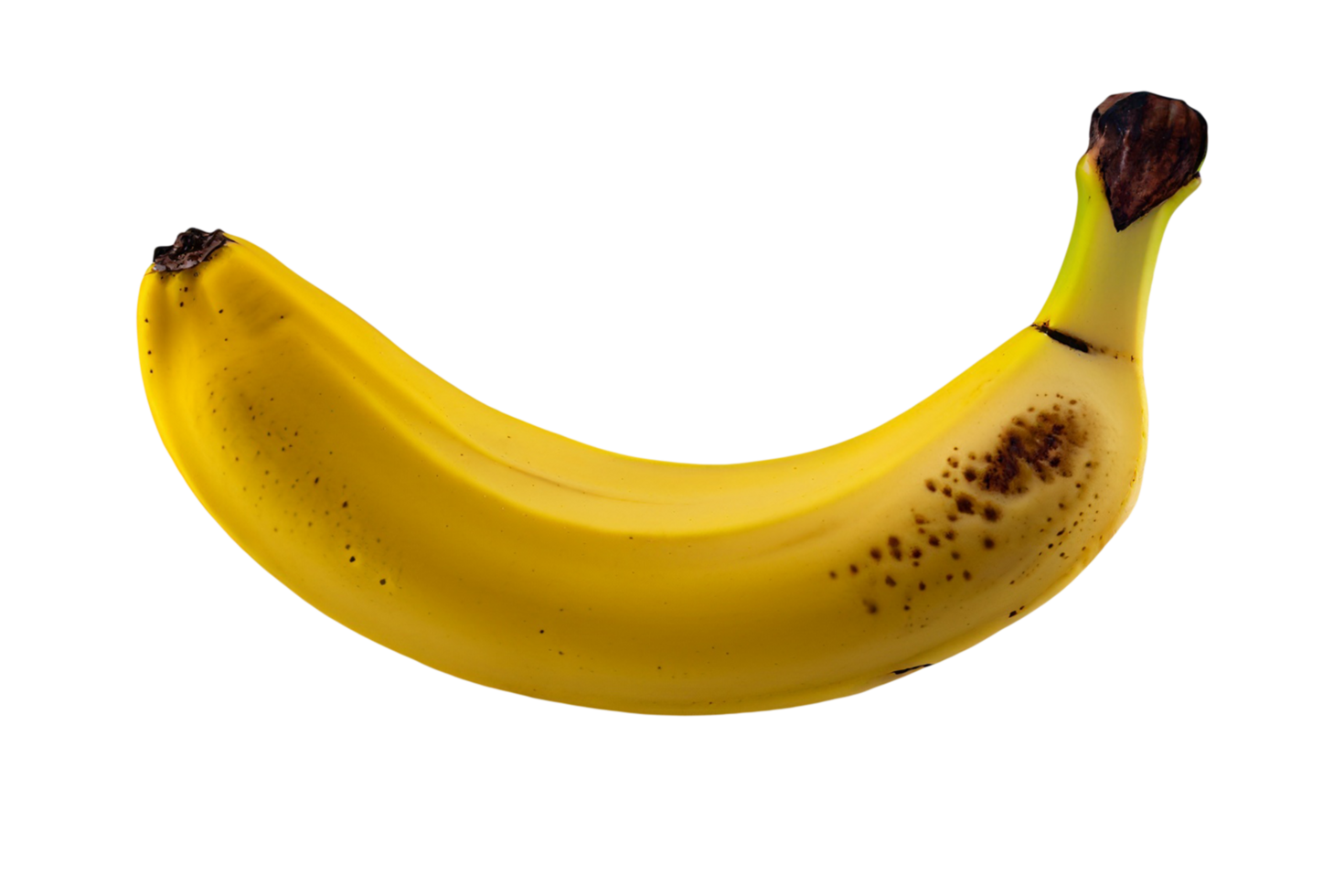 The Banana is isolated on a transparent background. png
