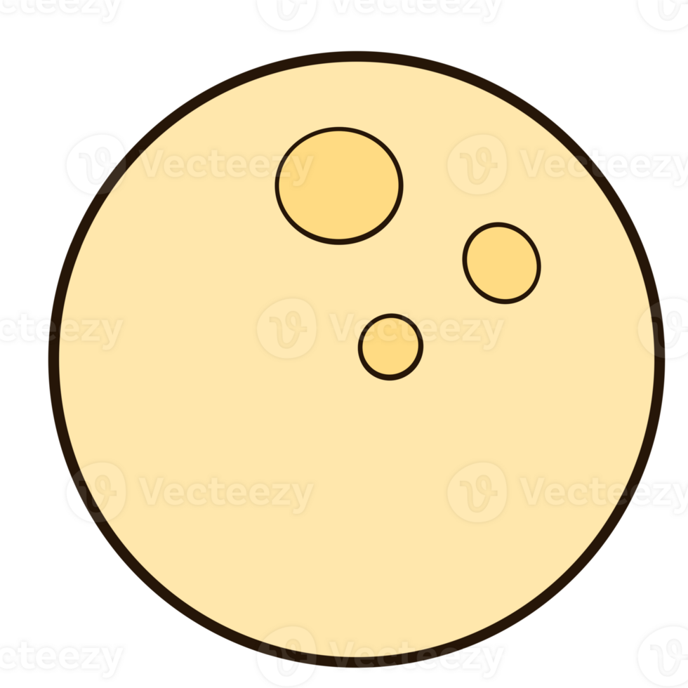 a moon icon, with a yellow dot in the center png