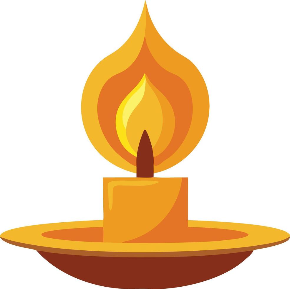 Traditional oil lamp representing light, warmth, and cultural celebrations vector