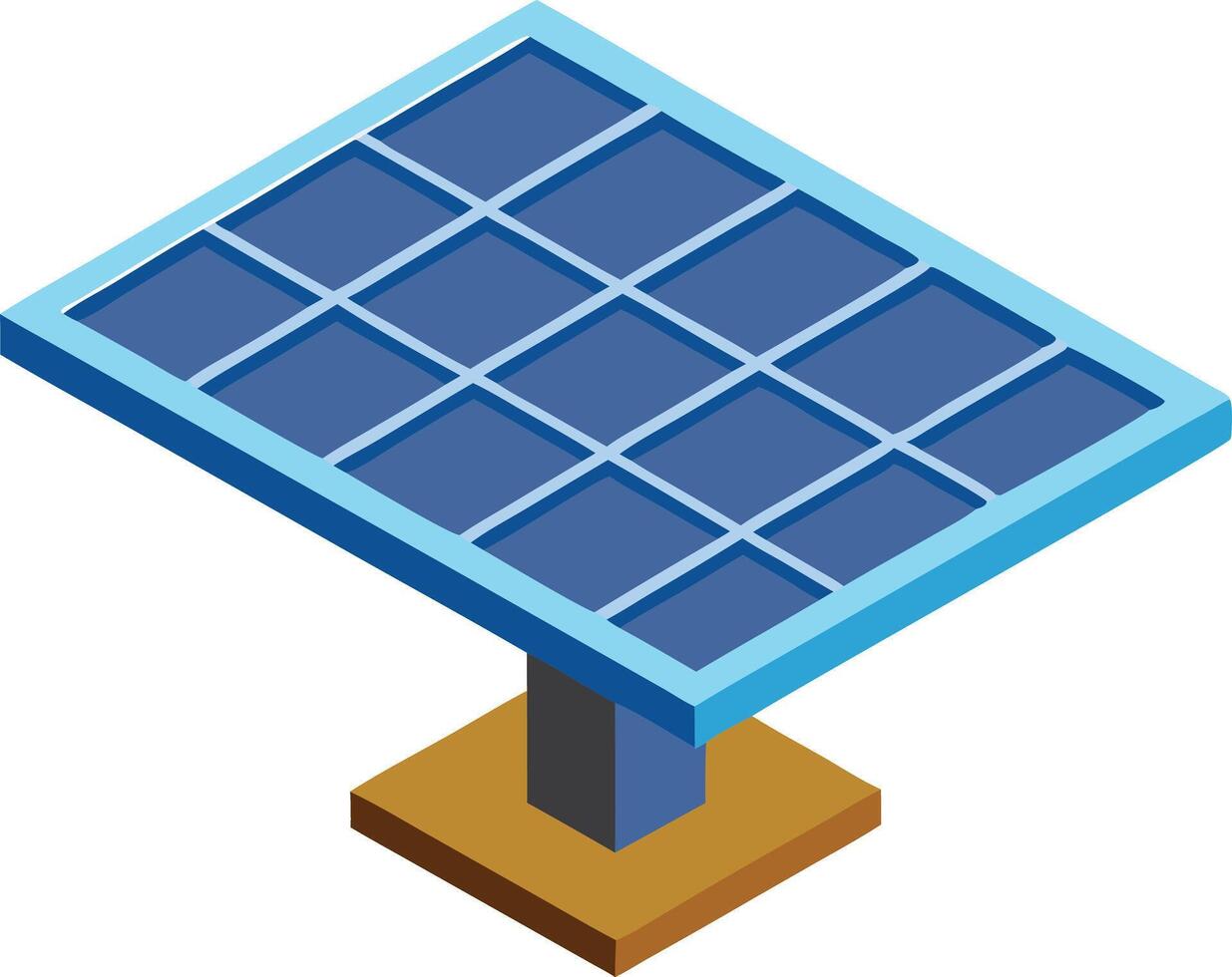 A solar panel symbolizing renewable energy and sustainability efforts vector
