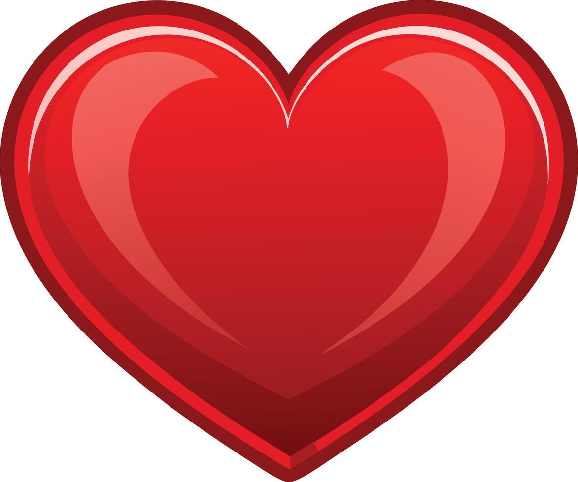 A red heart symbol representing love, affection, and emotional connection vector
