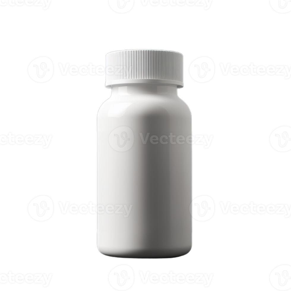 A white bottle with a cap on it png