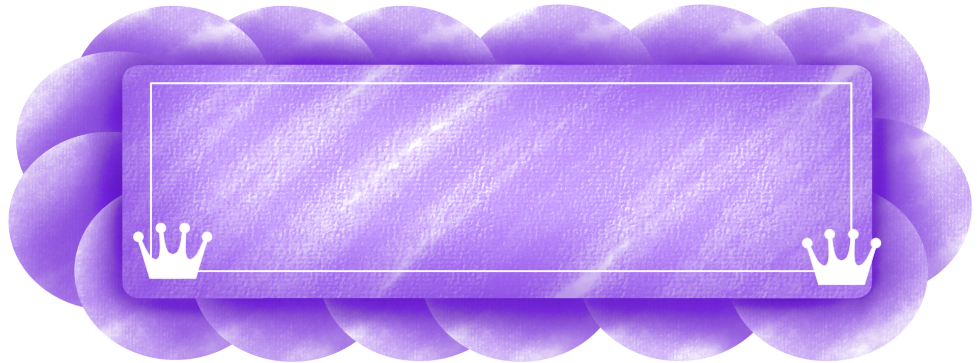 vintage violet cloud tag label with crown png